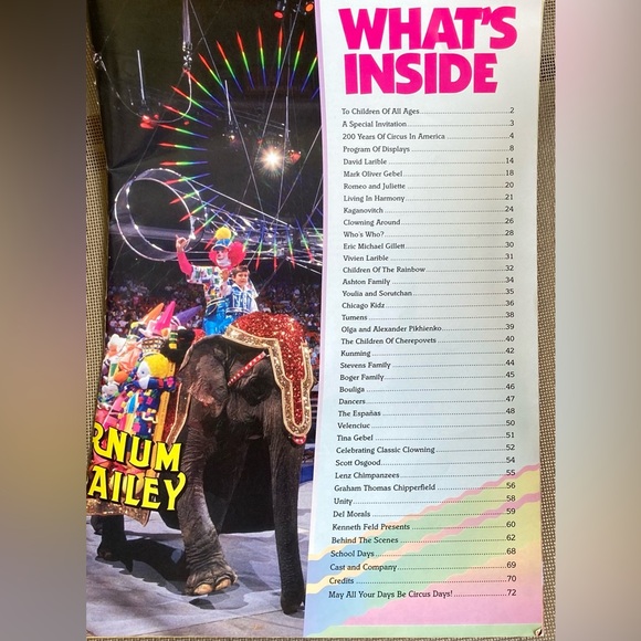 Vintage 1993 Ringling Bros. & Barnum Bailey Shows Catalog From Circus, Circus NV - Picture 2 of 16